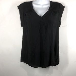 Collective Concepts black silk blouse size medium